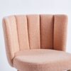 Modern Dining Chair (Set of 2) With Iron Tube Wood Color Legs, Shorthair Cushions And Comfortable Backrest, Suitable For Dining Room, Living Room, Cafe, Simple Structure - Light Beige - Image 11