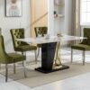 Nikki - Modern, High-End Tufted Solid Wood Contemporary Velvet Upholstered Dining Chair With Chrome Stainless Steel Plating Legs, Nailhead Trim (Set of 2) - Olive Green / Chrome - Image 18