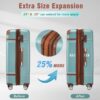 Hardshell Luggage With Tsa Lock, 24" Expandable Lightweight Suitcase With Spinner Wheels, Single Vintage Luggage - Green - Image 6