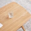 Center Table Low Table 100% Solid Wood Top Plate Desk Coffee Table Study Desk Work From Home Natural Wood With Storage Shelf Writing Desk - Oak - Image 6