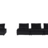 Anna - Velvet 4 Piece Sectional Sofa - Black - Image 4