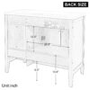 Bathroom Vanity Base Only, Solid Wood Frame And MDF Boards - Brown - Image 2