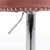 Swivel Velvet Barstools Adjusatble Seat Height From 25-33", Modern Upholstered Chrome Base Bar Stools With Backs Comfortable Tufted For Home Pub And Kitchen Island 1712Pk (Set of 2) - Pink - Image 13