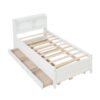 Twin Bed With Bookcase - White - Image 7