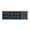 Nantucket - TV Stand Console For TVs Up To 100" - Blue Denim, Whiskey - Image 3
