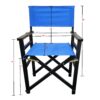 Folding Chair Wooden Director Chair Canvas Folding Chair Folding Chair (Set of 2) - Blue - Image 3