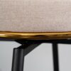 Beige Swivel Bar Stools, High-Back, Adjustable, Upholstered With Elegant Metal Back Accents For Kitchen, Bar, Or Dining Room (Set of 2) - Beige - Image 9
