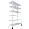 6 Tier 6000Lbs Capacity Nsf Metal Shelf Wire Shelving Unit, Heavy Duty Adjustable Storage Rack With Wheels & Shelf Liners For Commercial Grade Utility Steel Storage Rack - White - Image 11