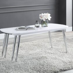 Patina - Coffee Table - White / Chrome