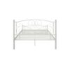 Full Unique Flower Sturdy System Metal Bed Frame With Headboard And Footboard - White - Image 9