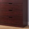 5 Drawer Bedroom Dresser, Home Chest Cabinet With Cut - Out Handles - Mahogany - Image 5