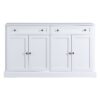 Kitchen Sideboard Storage Buffet Cabinet With 2 Drawers & 4 Doors Adjustable Shelves For Dining Room, Living Room - White - Image 9
