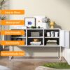 Modern Sideboard Buffet With Plenty Of Storage Space, Anti-Tilt Mechanism, Elegant Handles, Silent Magnetic Closures And Eco-Friendly Finishes For Kitchen, Dining Room, Bed Room And Living Room - White - Image 8