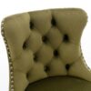 Swivel Velvet Barstools Adjusatble Seat Height From 25-33", Modern Upholstered Chrome Base Bar Stools With Backs Comfortable Tufted For Home Pub And Kitchen Island (Set of 2), 1712Ol - Olive Green - Image 9