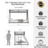 Adam - Twin Over Full Metal Bunk Bed - Black - Image 5