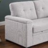 Lucca II - Woven Fabric Reversible Sleeper Sectional Sofa With Storage Chaise and Pocket Coil Seating - Light Gray - Image 5