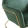 Keira - Velvet Accent Chair With Metal Base - Green - Image 4