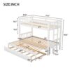 Twin Over Pull-Out Bunk Bed With Trundle - White - Image 5