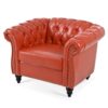 1 Seater Sofa For Living Room - Orange - Image 5