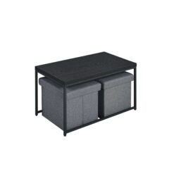 Murph - Wood Grain 3 Piece Coffee Table (Set of 3) - Black