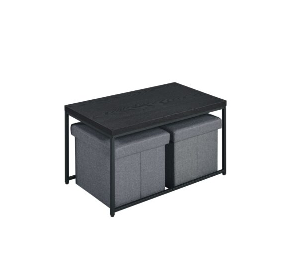 Murph - Wood Grain 3 Piece Coffee Table (Set of 3) - Black