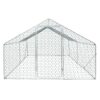 Xpt034 Outdoor Chicken Coop Metal Big Space - Silver Gray - Image 4