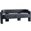 Boucle Upholstery Modern Sofa For Living Room - Dark Gray - Image 6