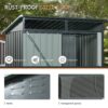 Tc53G Outdoor Metal Storage Shed Transparent Plate - Gray - Image 4