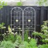 2 Pack Garden Metal Trellis Rustproof Trellis For Climbing Plants Outdoor Flower Support - Cream White - Image 5
