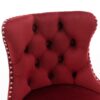 Swivel Velvet Barstools Adjusatble Seat Height From 25-33", Chrome Base Bar Stools With Backs Comfortable Tufted For Home Pub And Kitchen Island, 1712Wr (Set of 2) - Wine Red / Burgundy - Image 8