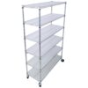18" 6 Tier 6000Lbs Capacity Nsf Metal Shelf Wire Shelving Unit, Heavy Duty Adjustable Storage Rack With Wheels & Shelf Liners For Commercial Grade Utility Steel Storage Rack - Chrome - Image 10
