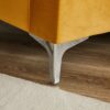 Velvet Curved Sofa - Gold - Image 6