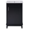 Modern Small Bathroom Vanity Cabinet With Ceramic Basin, Ample Storage, 1 Soft Close Door - Black - Image 11