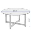 Round Whole Coffee Table, Clear Coffee Table,Modern Side Center Tables For Living Room, Living Room Furniture - Black - Image 3