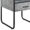 Raziela - End Table With Drawer - Concrete Gray / Black - Image 4
