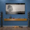 Fireplace Mantel Wooden Wall Mounted Floating Shelf 8" Deep Solid Pine Wood - Natural - Image 4