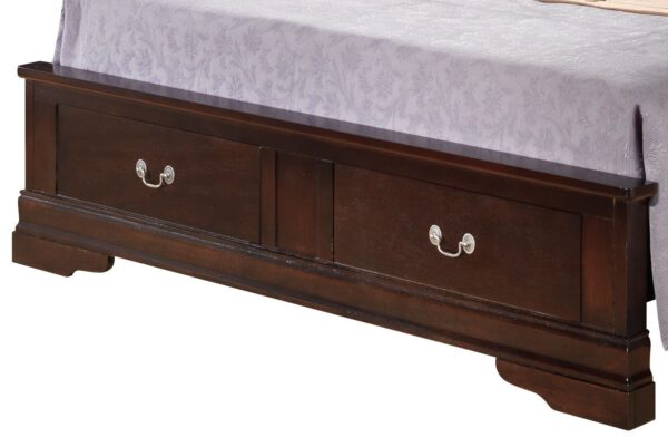 Louis Phillipe - Full Panel Storage Bed - Cappuccino
