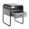 Raziela - End Table With Drawer - Concrete Gray / Black - Image 3
