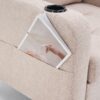 Beige Upholstered Armchair And Storage Ottoman Set, Comfortable Single Sofa With Cup Holders And Tufted Detailing, Ideal For Living Room Or Bedroom - Beige - Image 23