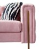 Chesterfield - Modern Tufted Velvet Living Room Sofa, 84.25''W Couch - Pink - Image 6