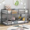 Twin Over Twin Bunk Bed With Ladder - Gray - Image 10