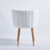 5 Piece Dining Set (MDF Table And 4 Fabric Chairs) - White - Image 4