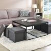 Caitlin - Wood Grain 5 Piece Coffee Table (Set of 5) - Black - Image 5
