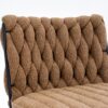 Armless Office Desk Chair No Wheels - Brown - Image 15