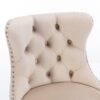 Swivel Velvet Barstools Adjusatble Seat Height From 25-33", Modern Upholstered Chrome Base Bar Stools With Backs Comfortable Tufted For Home Pub And Kitchen Island (Set of 2) - Beige - Image 9