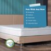 10" Twin Size Cool Gel Memory Foam Innerspring Hybrid Mattress - White - Image 9