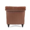 Tufted Armless Chaise Lounge - Brown - Image 6