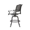Patio Outdoor Aluminum Bar Stool With Cushion (Set of 2) - Dupione Brown - Image 5
