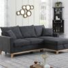 Colton - Woven Reversible Sleeper Sectional Sofa With Storage Chaise - Dark Gray - Image 10