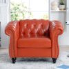 1 Seater Sofa For Living Room - Orange - Image 4